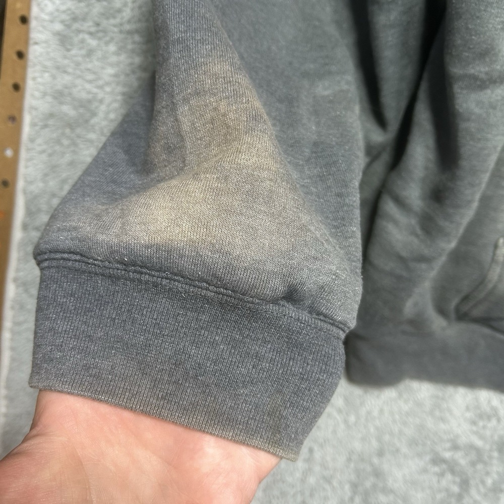 Vintage Carhartt Hoodie Mens 4XL GrayThermal Lined Full Zip Faded J149 *SPOTS - Picture 8 of 16